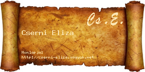 Cserni Eliza névjegykártya